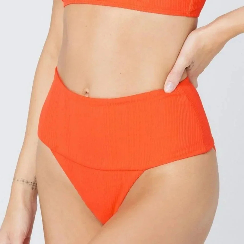 L*Space Desi Pointelle Bikini Bottoms, poppy - Picture 4 of 7